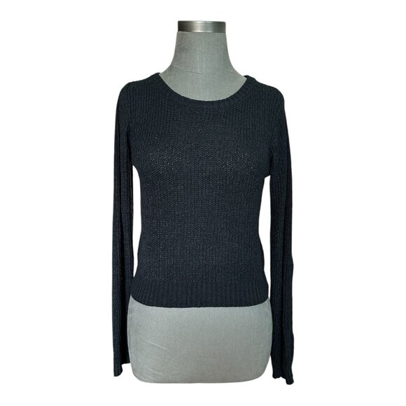 Lulus Black Loose Knit Sweater Women's Pullover Top Size S New With Tag - Picture 1 of 4